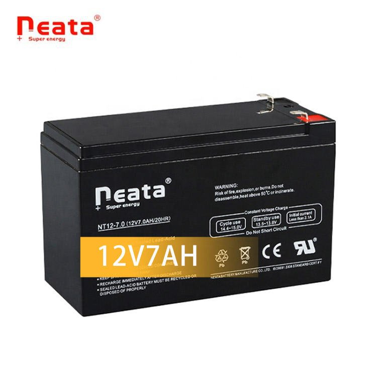 Hot sale Neata rechargeable vrla battery 12v 7ah for ups/solar/kids toy car