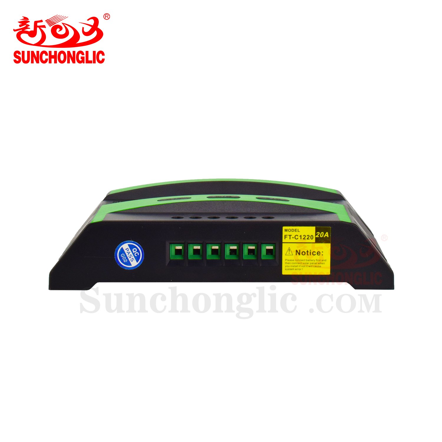 Sunchonglic solar controller 20A 12V 24V 20amp manual PWM solar charge regulator