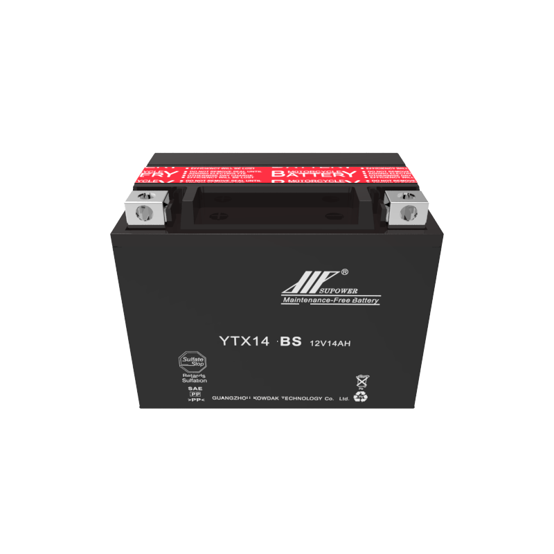 12V 14Ah lead acid battery OEM motorcycle dry-charged maintenance-free battery SUPOWER YTX14-BS