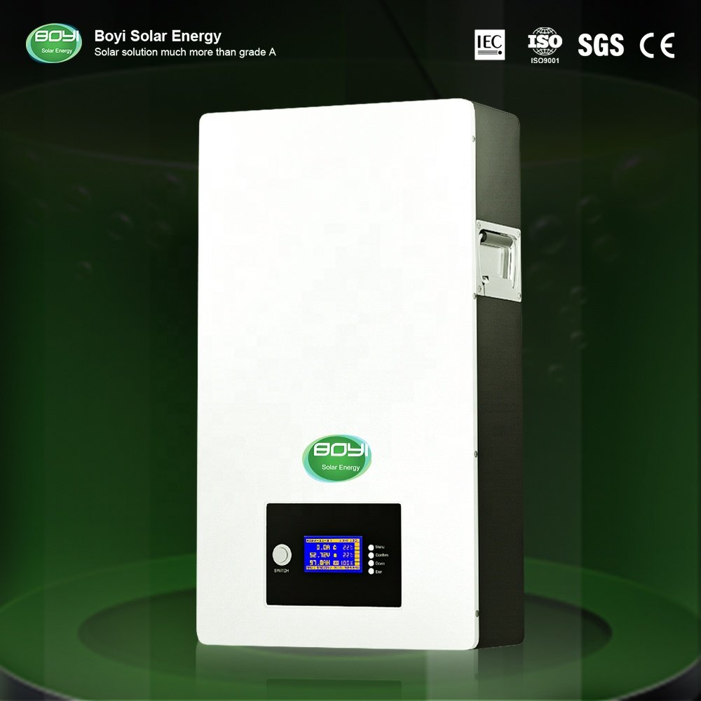 Solar energy wall mounted 51.2v 48v lithium ion battery for home use