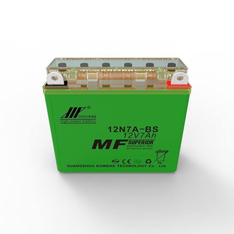 12V 7Ah lead acid battery OEM motorcycle maintenance-free battery SUPOWER 12N7A-BS