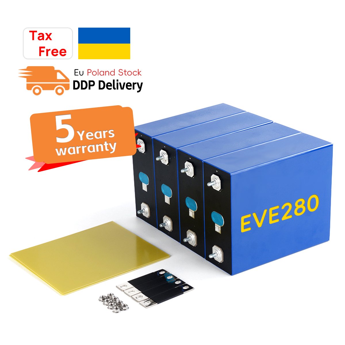 8000 Cycles Grade A Lifepo4 3.2v 50ah V3 280Ah 302ah 304ah 310ah 320ah Lithium Ion Battery Prismatic Cells LF280k 280Ah Lifepo4