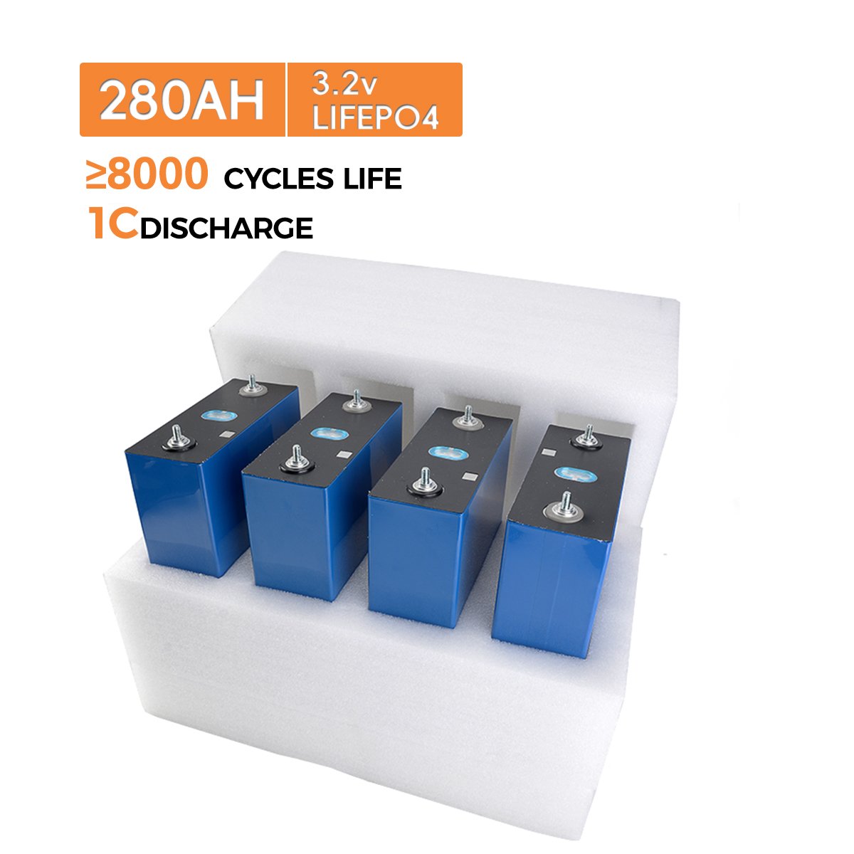 8000 Cycles Grade A Lifepo4 3.2v 50ah V3 280Ah 302ah 304ah 310ah 320ah Lithium Ion Battery Prismatic Cells LF280k 280Ah Lifepo4