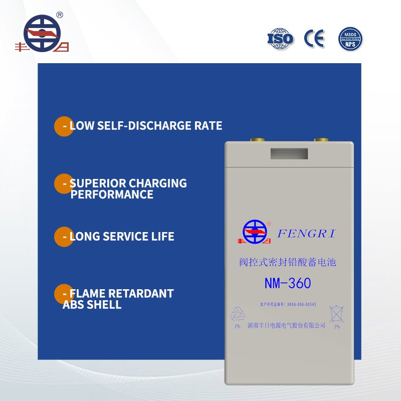 NM-360 China Rechargeable lead acid batteries 2V 360Ah Deep Cycle Flat AGM battery for Diesel locomotive