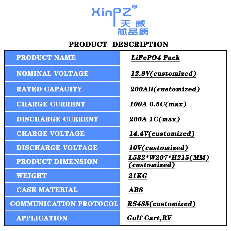 12v 200ah Lifepo4 Battery Rv/marine/car Phosphate Lithium Ion Battery Deep Cycle Times 5 Years Warranty