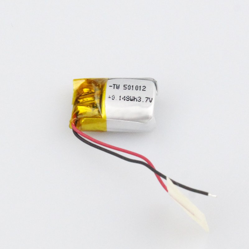 3.7v 40mah small lithium 501012 rechargeable battery for headphone battery with BIS certificate
