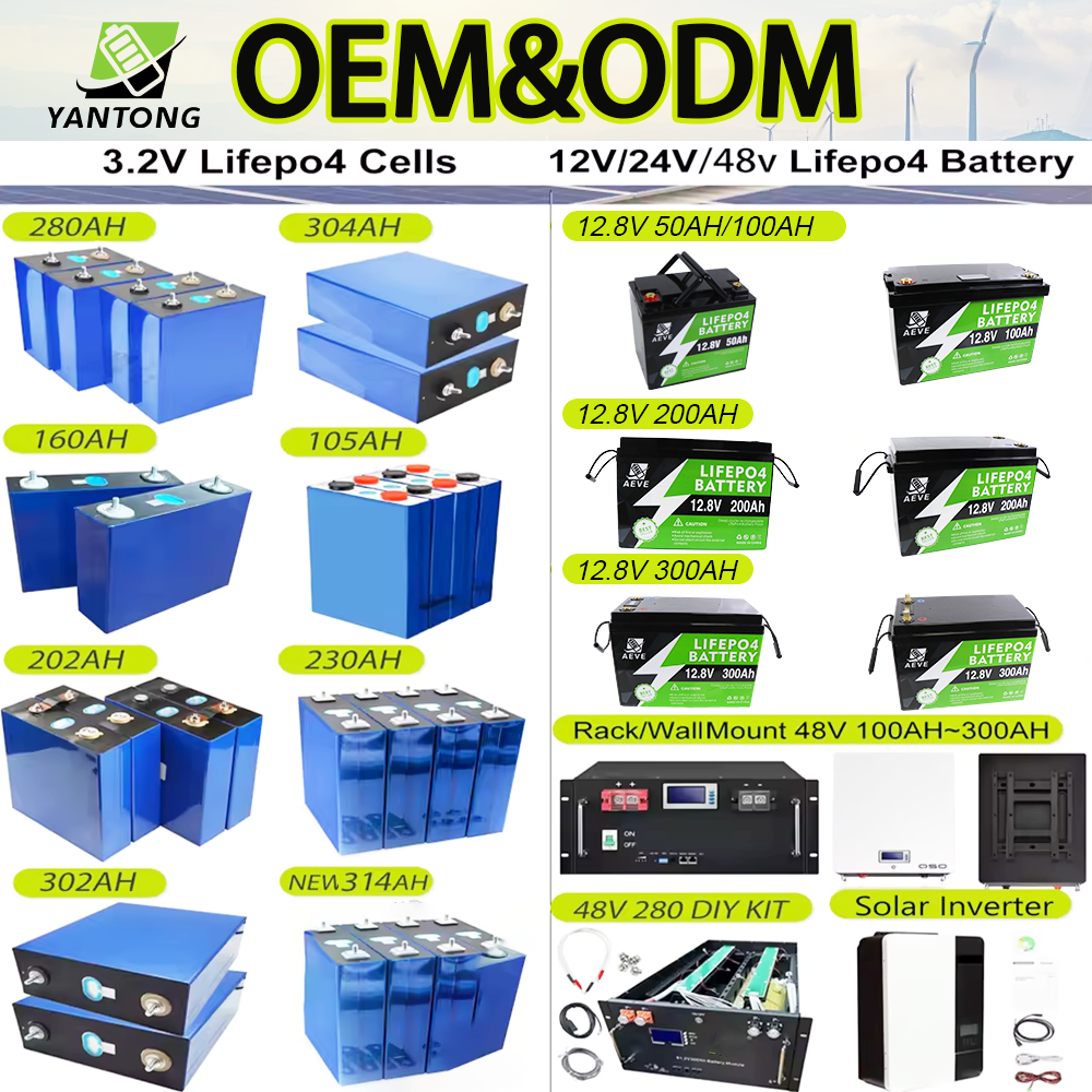 Grade A 10000+ Deep cycle Lifepo4 Battery Cell 280ah 3.2v 230ah 272ah 302ah 315Ah 50Ah 105ah 100ah REPT lithium ion Batteries