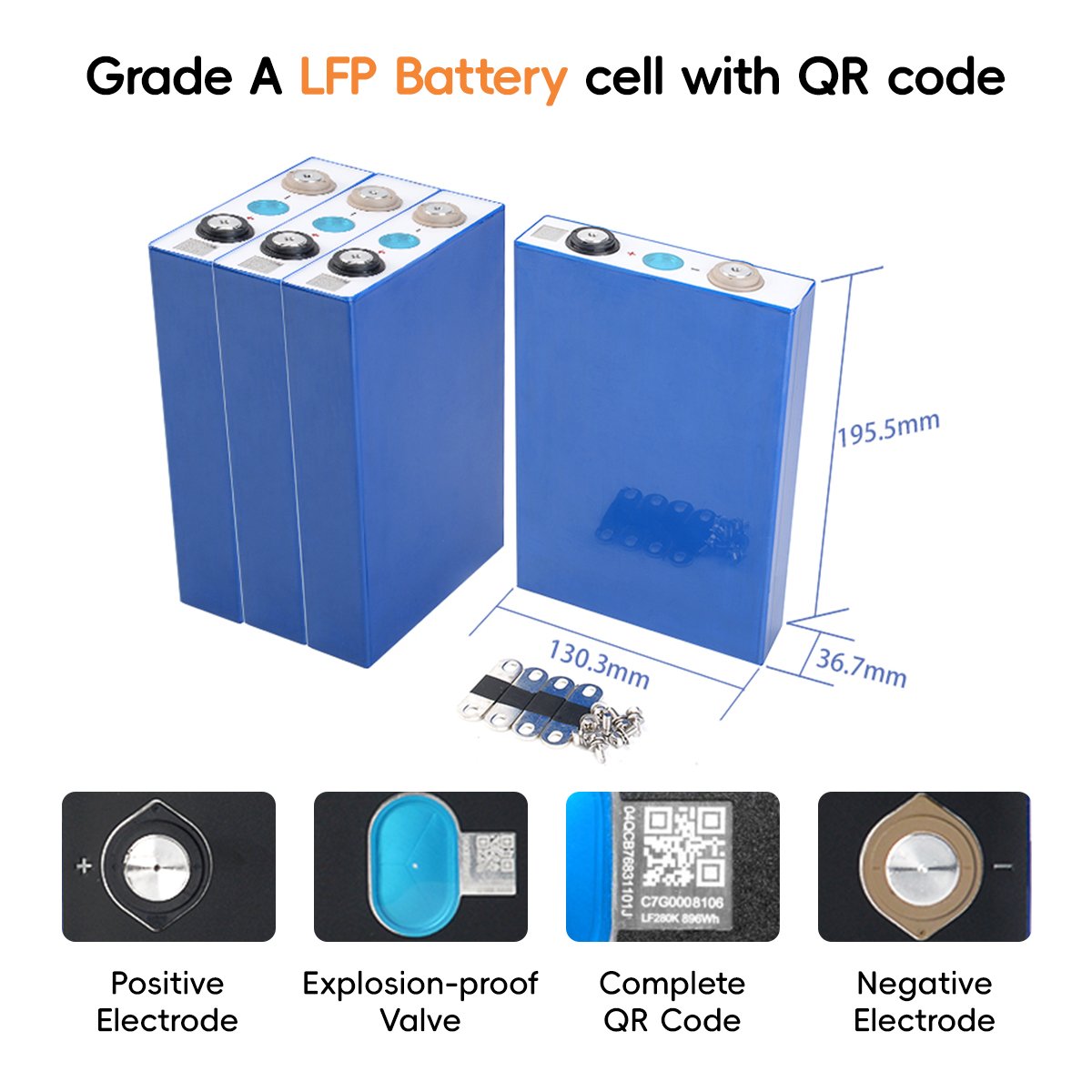 Ukraine EVELF105 105Ah 3C 315A Lifepo4 3.2V Rechargeable lithium Ion Battery Cell Lipo 100AH 110Ah Golf Cart RV Forklift Pack