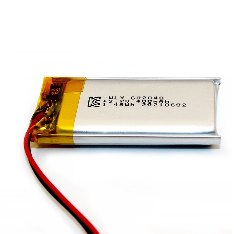 Factory price rechargeable KC CE BIS certified 602040 lithium ion battery 3.7v li-polymer battery 400mah