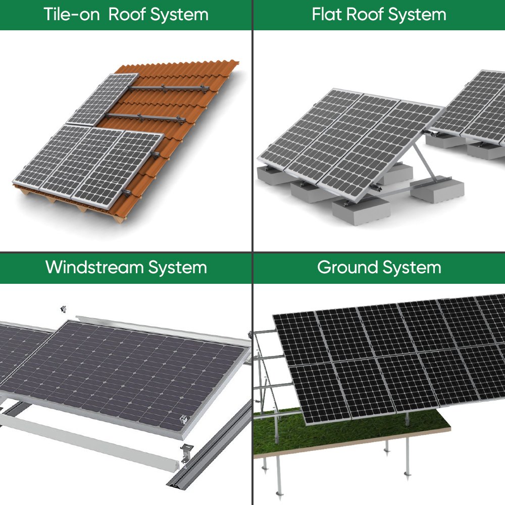 25 Years Life Photovoltaic Power Generation 50Kw 100Kw 250Kw Solar Panel Energy Storage Hybrid System