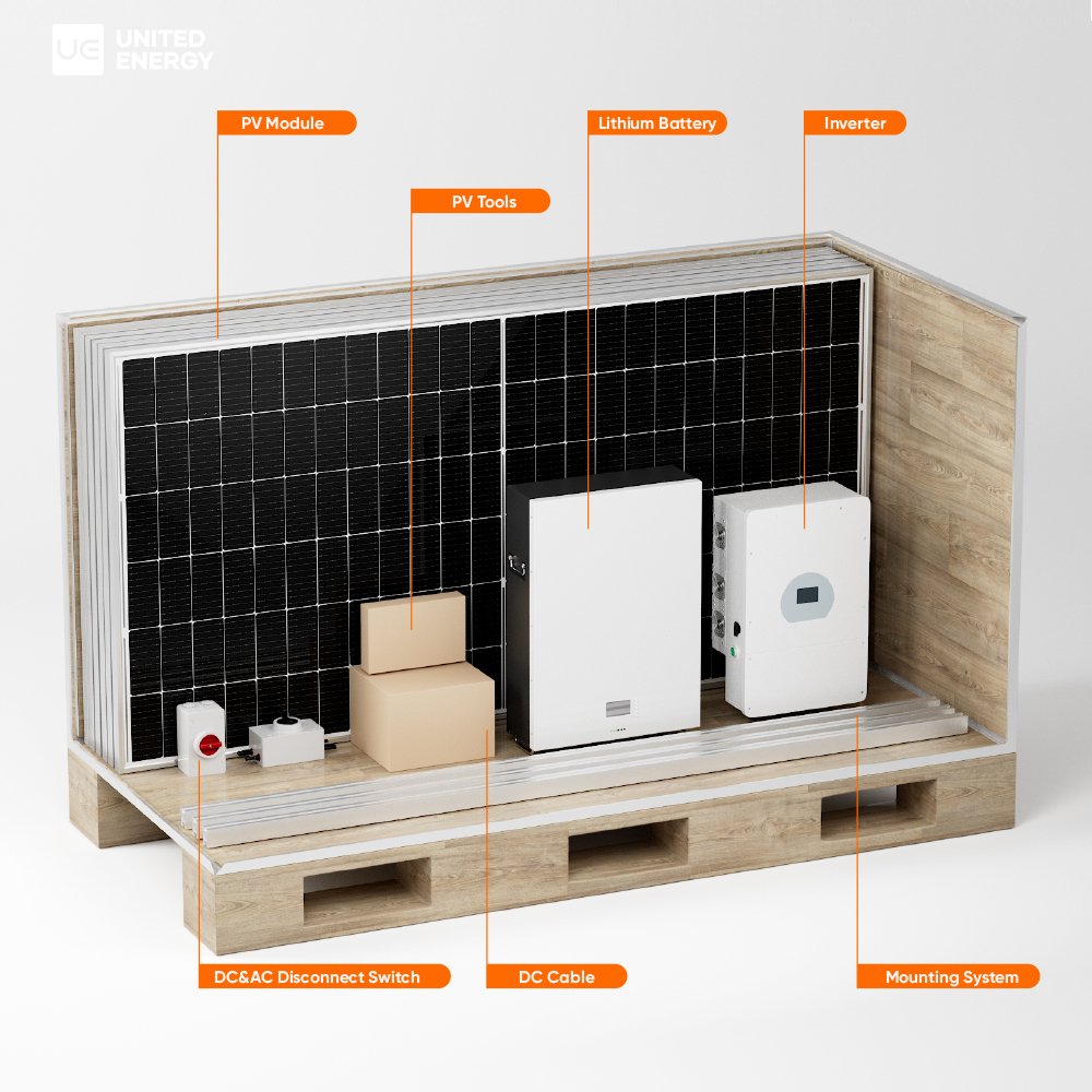 Home Hybrid Solar System Complete Set 5-10kw 15Kw 20Kw Solar Panel System for Home