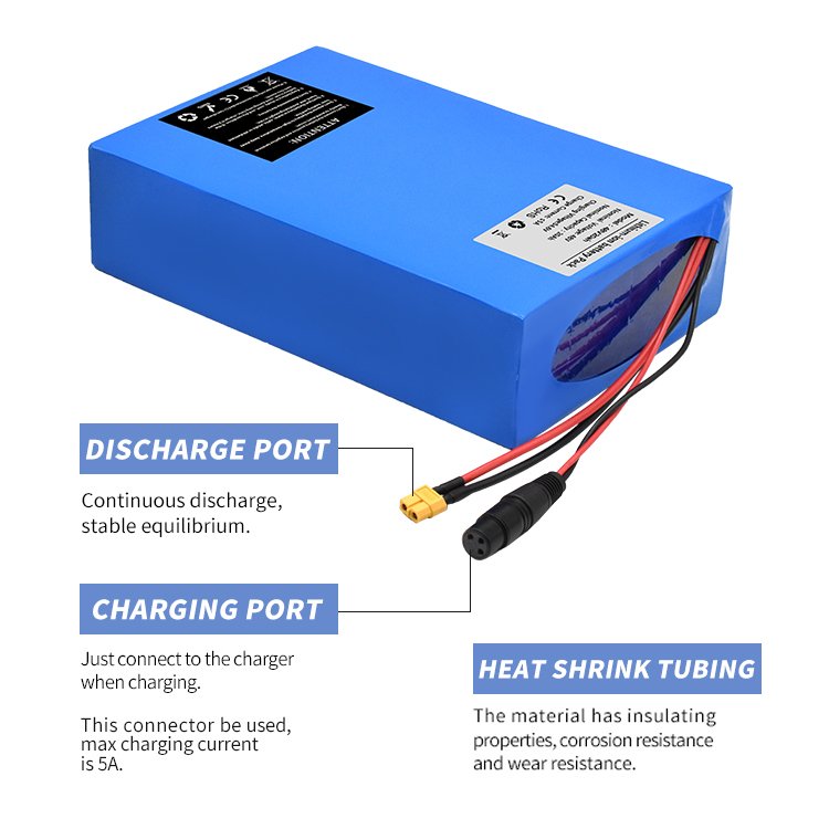 Customized Electric Bicycle Battery Pack 18650 Lithium Ion Batteries 36 48 52 60 72 20Ah Volt Ebike Battery