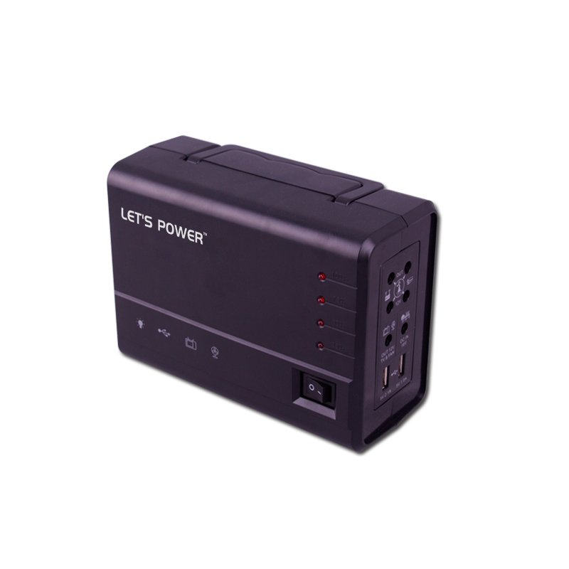 DC Solar Lighting System Emergency Power Bank Portable Solar Lighting Kits With Lead Acid Battery