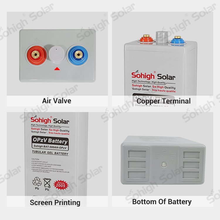 500ah tubulaire 5000ah batterie solaire tubular deep cycle storage power gel 2 volt opzv lead acid batteries energy 2v