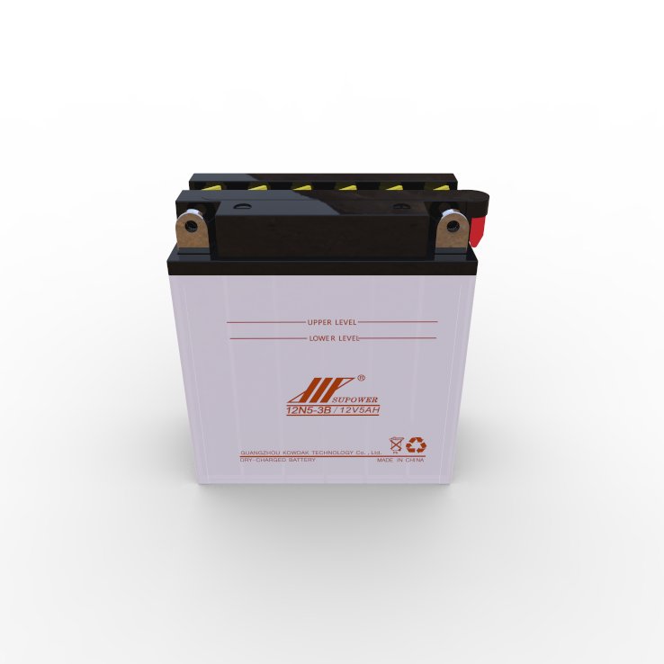 Motorcycle dry-charged lead-acid battery SUPOWER 12N5-3B 12V 5Ah