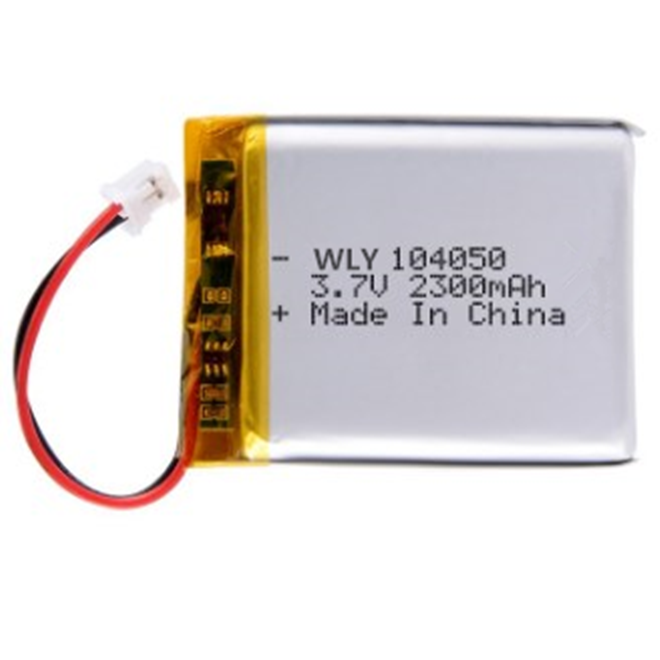 Rechargeable lipo battery 2500mah Capacity lithium Battery 104050 3.7v 8.88wh li Polymer Battery With Jst Connector
