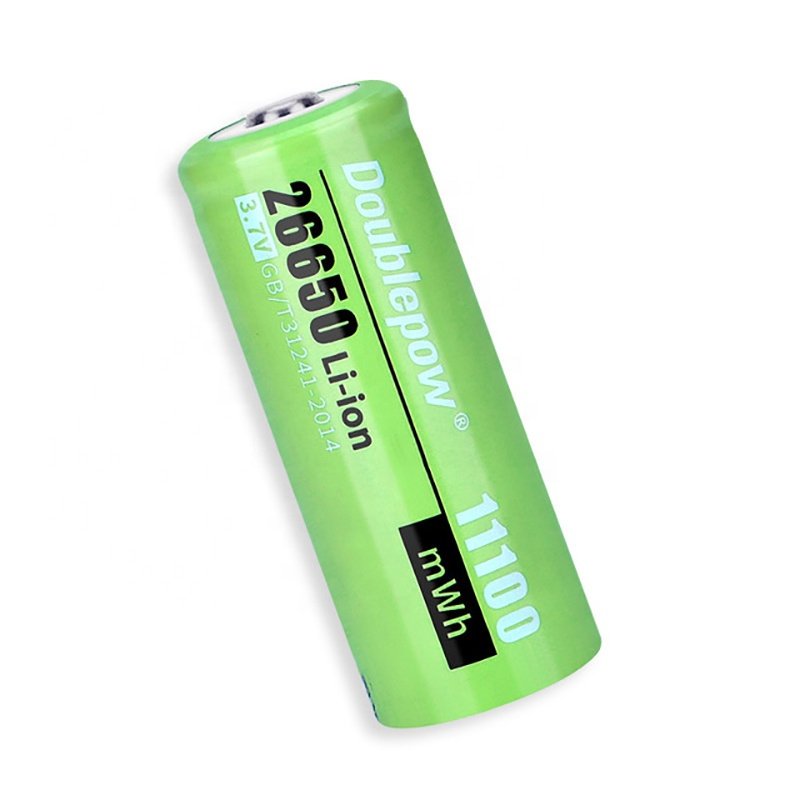 Doublepow 26650 3000mAh Deep Cycle Li-ion Battery 3.7V 11100mWh Lithium Ion Rechargeable Battery cells