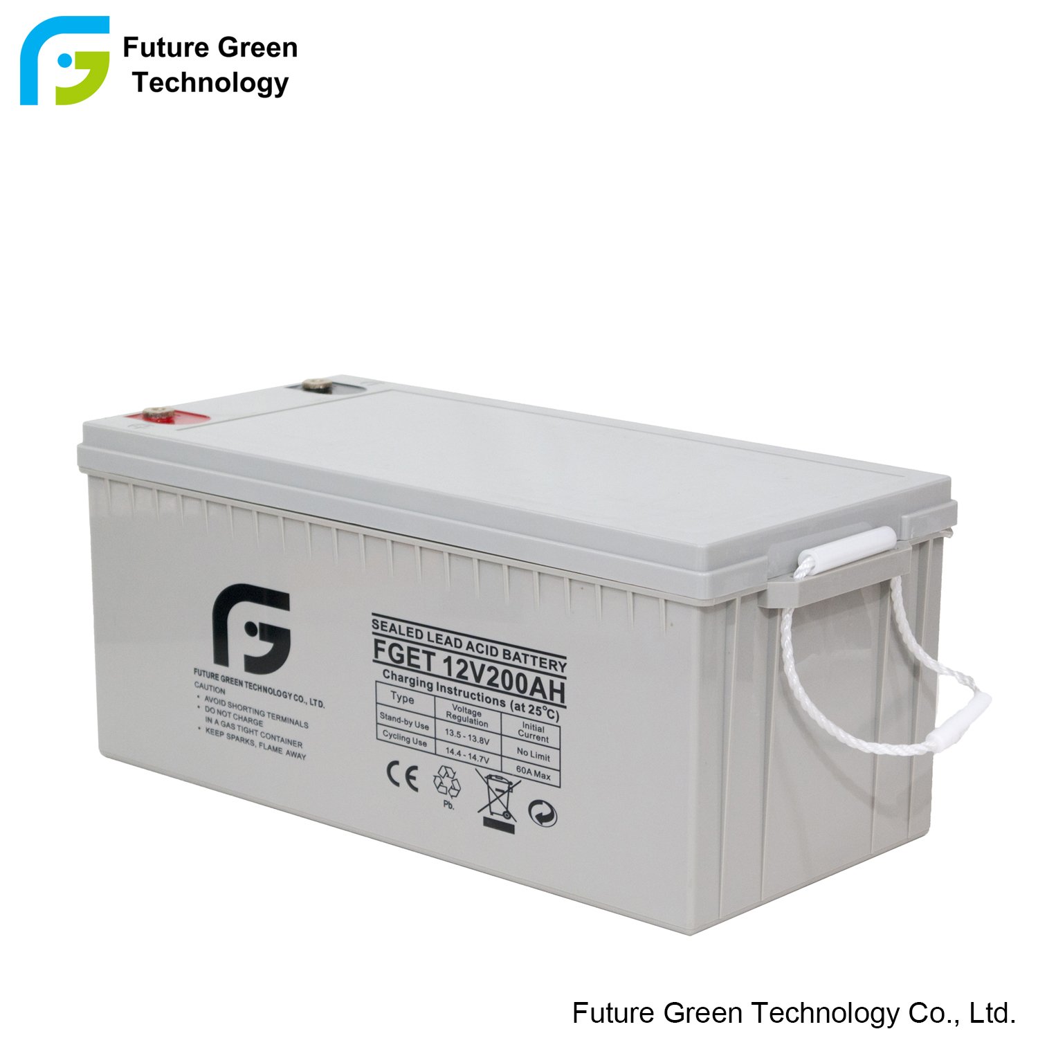 200AH Sealed Lead Acid Storage Battery 12V Solar Energy Copper/Lead 58.5kg 99.9994% Pure Lead Explosion-Proof