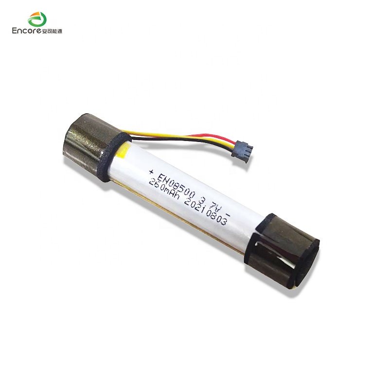 Cylinder battery lithium polymer li-ion rechargeable li polymer 08500 3.7v 260mah lipo battery