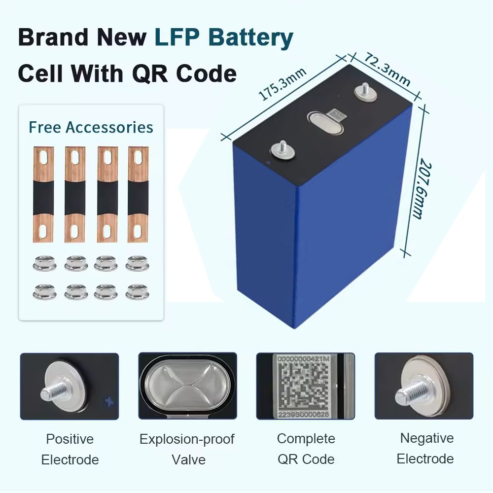 2024 11000 Cycle Catl Lifepo4 280Ah Hithium 314Ah 320Ah 330Ah Prismatic Cell 48V Residential Solar Lithium Battery Pack
