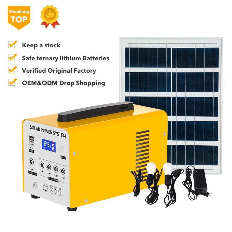 Good Quality Battery For Solar System Environmental 10w 20w 50w Easy Carry Emergency Solar Power System