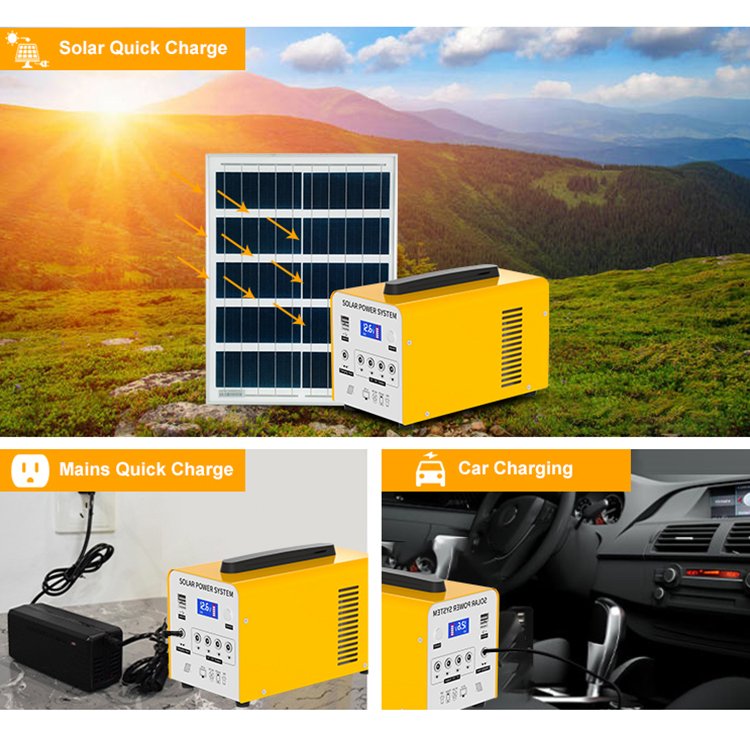 Good Quality Battery For Solar System Environmental 10w 20w 50w Easy Carry Emergency Solar Power System