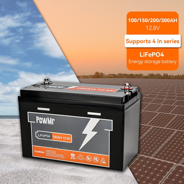 PowMr 50AH 100AH Solar Battery Lithium Lead-acid Gel Battery LiFePO4 Battery With High Performance Life
