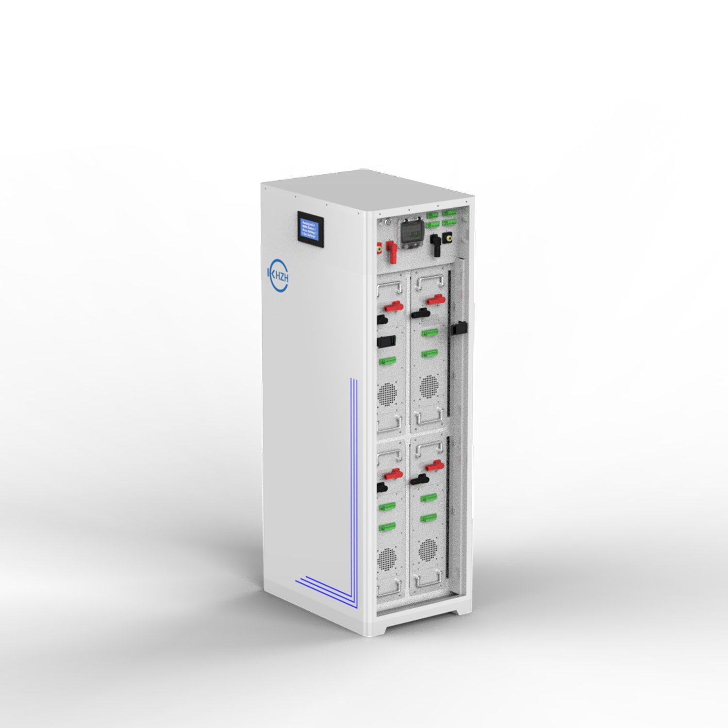 KHZH 204.8V 50Ah 10.24KWh High Voltage Battery 220V Lifepo4 Stackable lithium ion Batteries with LCD & BMS