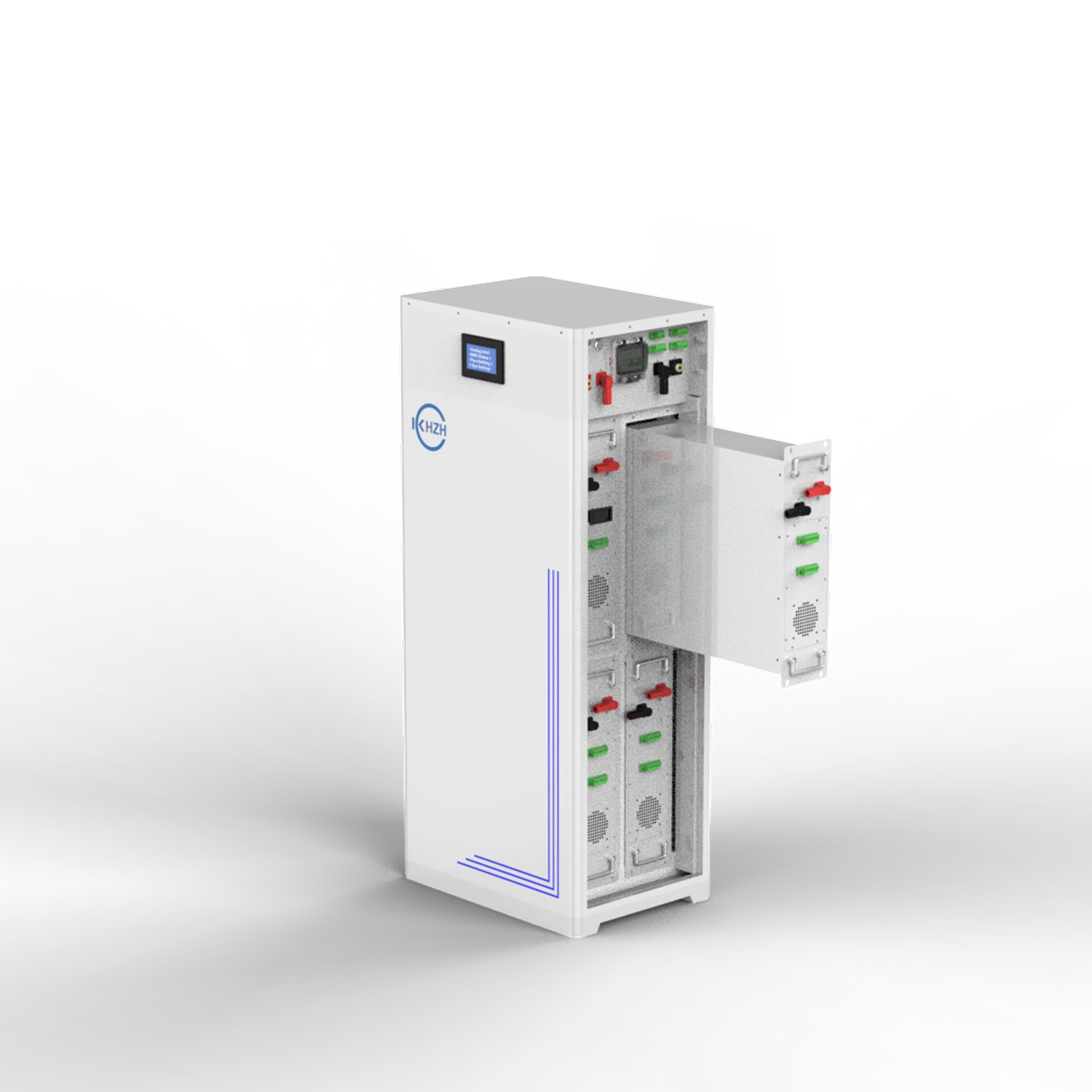 KHZH 204.8V 50Ah 10.24KWh High Voltage Battery 220V Lifepo4 Stackable lithium ion Batteries with LCD & BMS