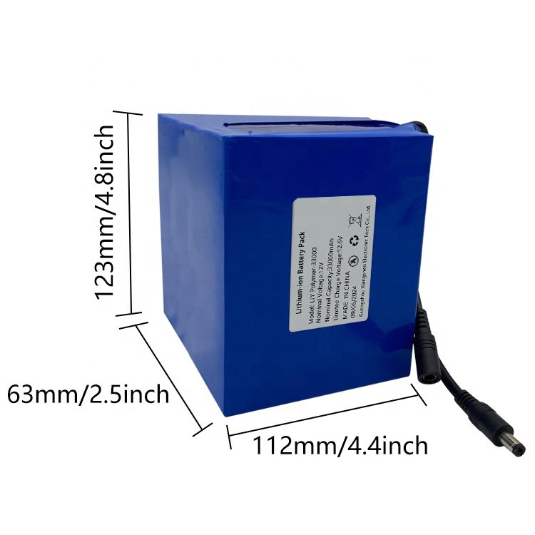 12V 33000Mah Lithium Ion Battery Hot Products 33Ah Rechargeable Batteries For 12V Electric Tool Toys Li-ion Battery Pack