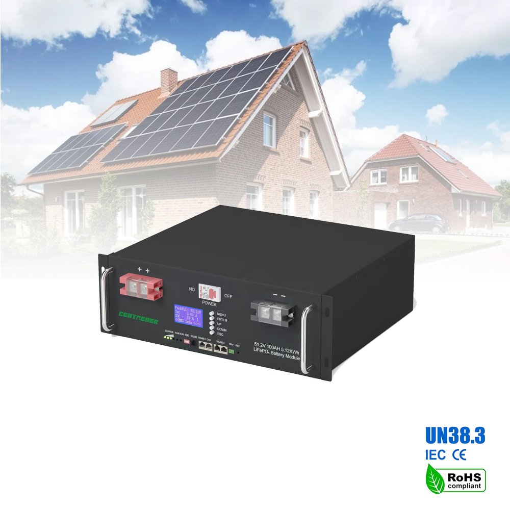 6000 Cycles Rack Mounted Lifepo4 5Kwh/10Kwh 48V/51.2V 100Ah/200Ah/400Ah/500Ah Battery Packs