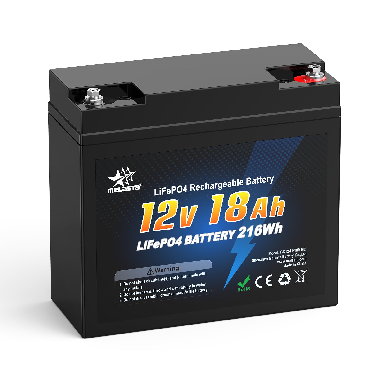 Melasta Lifepo4 Deep Cycle Replace Lead Acid Battery Power Storage Battery Sealed 12v 18ah Lithium Ion Batteries