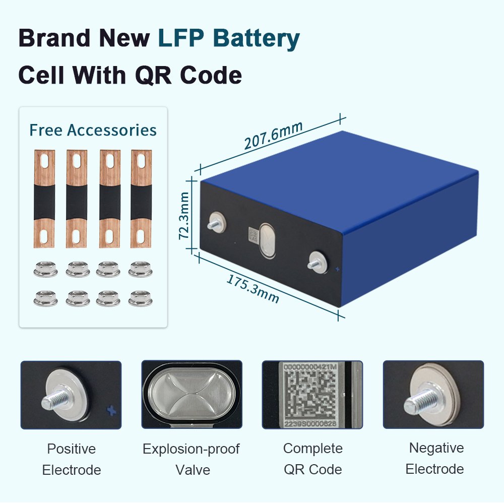 Hthium 314Ah 3.2V Lifepo4 Cell LFP 11000 Cycles Prismatic Lithium Ion Battery for Solar UL Certified 12V 24V 48V