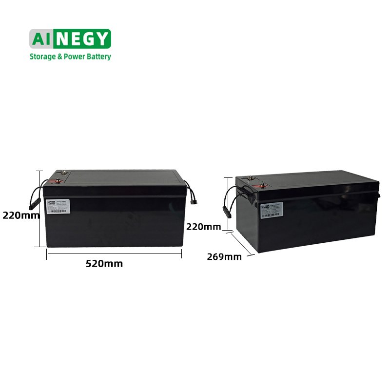 12V250Ah AINEGY LiFePO4 Battery 12V Lithium Ion Battery Pack with Blue tooth for Home Appliances/Photovoltaic Energy Storage/RV