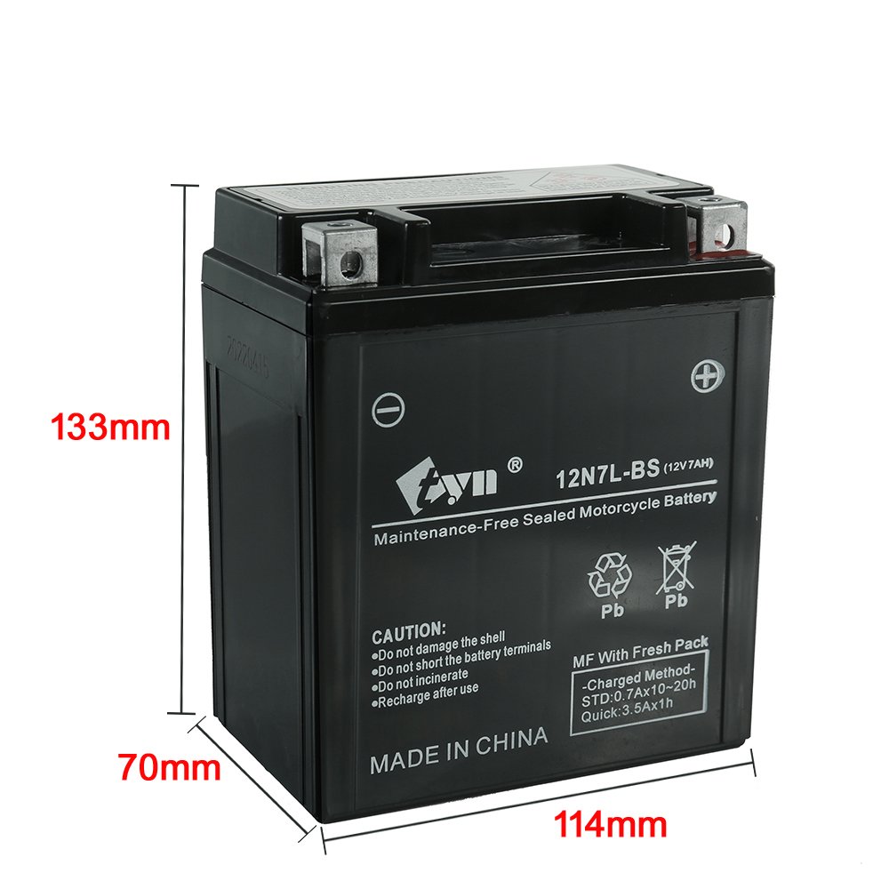 12N7L-BS Maintenance Free Lead Acid Motorcycle Battery Motorcycle Parts 12V7AH