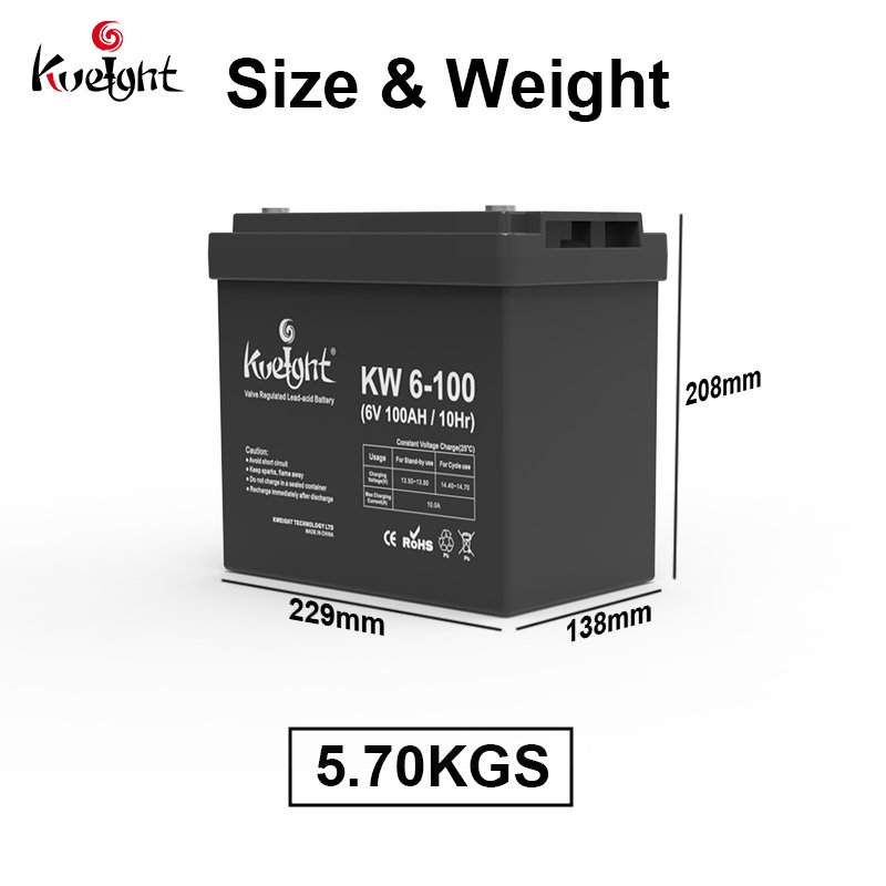 Super Lightweight 6V 100Ah Gel AGM Deep Cycle Marine SMF Sealed Lead Acid Top-Quality VRLA Battery for BATTERY VRLA 12V