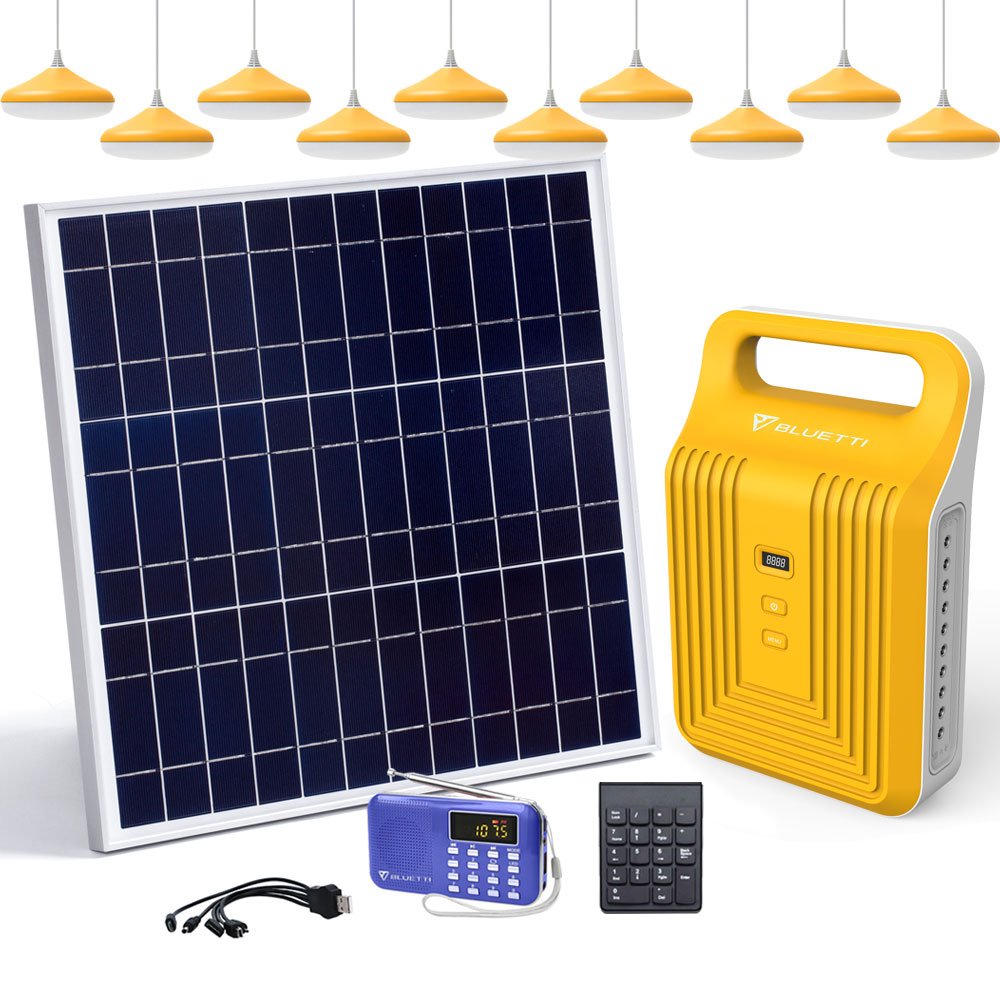 African Pay As You Go Solar Lighting System with Solar Panel Battery and Optional Accessories