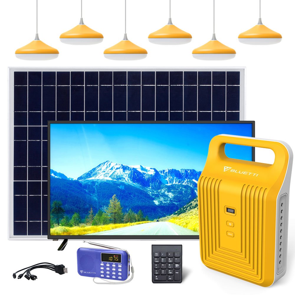 African Pay As You Go Solar Lighting System with Solar Panel Battery and Optional Accessories