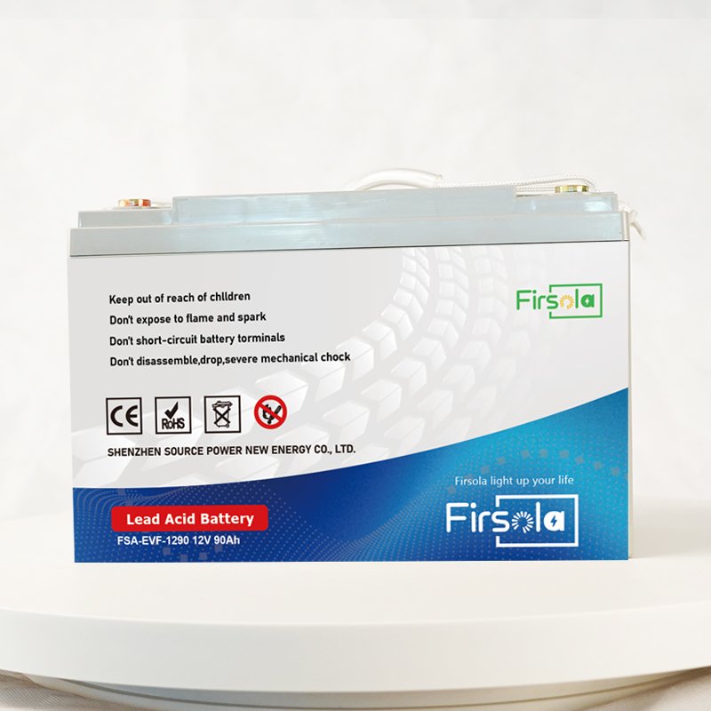 FIRSOLA 12V 90Ah Lead-Acid Battery for Golf Carts Automotive Electric Vehicles Bicycles Scooters UPS Energy Storage