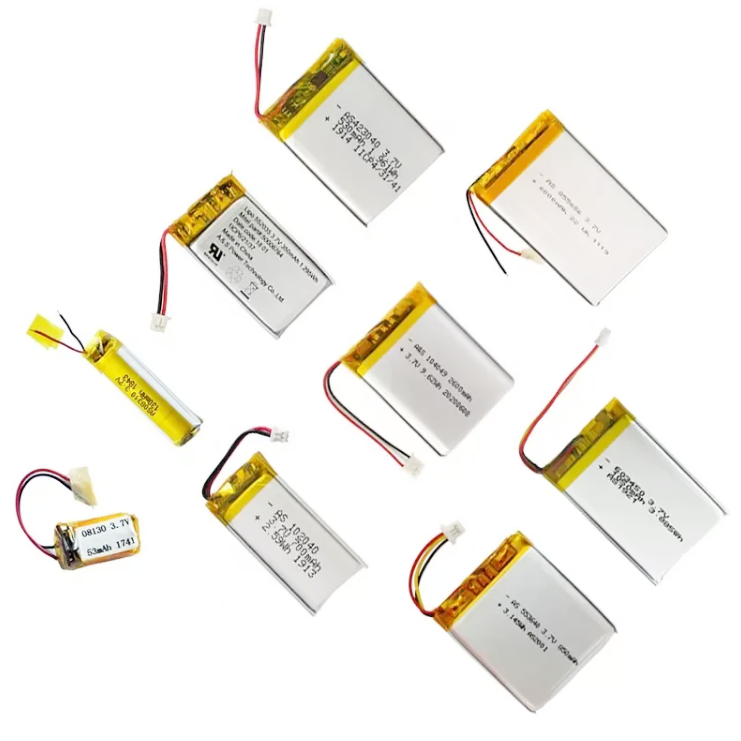 Factory wholesale 3.7v lithium battery cell 400mAh 500mAh 600mAh 800mAh 1000mAh polymer li ion batteries