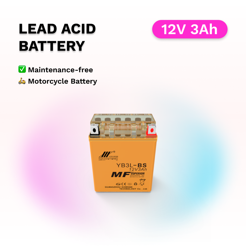 12V 3Ah lead acid battery OEM motorcycle maintenance-free battery SUPOWER YB3L-BS