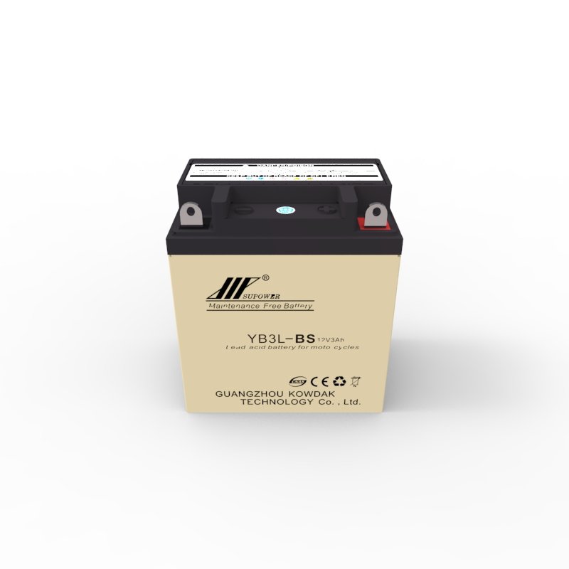 12V 3Ah lead acid battery OEM motorcycle maintenance-free battery SUPOWER YB3L-BS