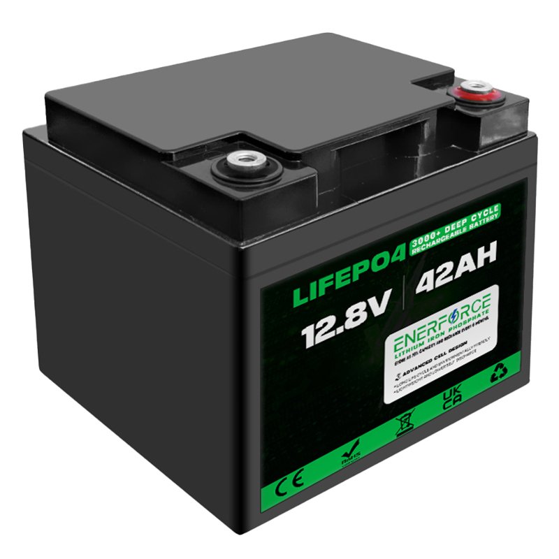 Enerforce 12V 42Ah Lithium Battery Pack 12.8 Volts Lifepo4 Energy Storage Pack OEM 50Ah 100Ah 150Ah 200Ah for Golf Cart