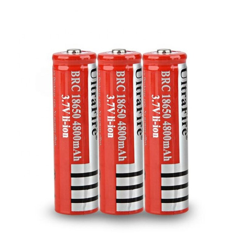 BRC18650 4800mah Lithium Battery 3.7V Rechargeable Battery For Power Bank Torch