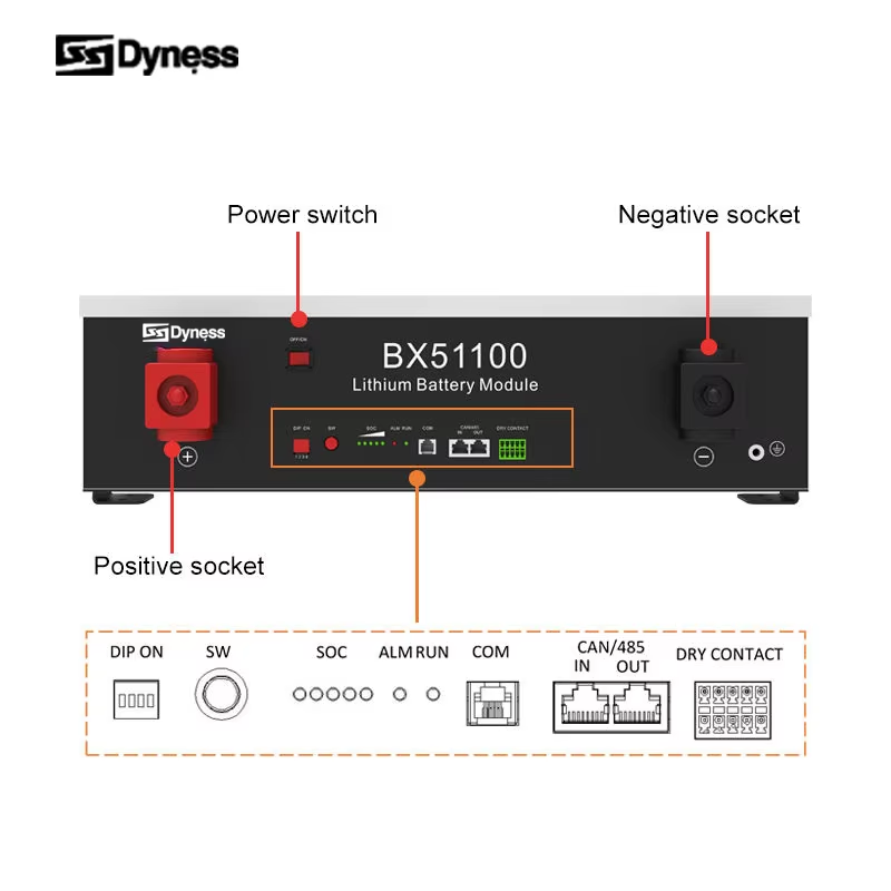 Dyness BX51100 5kwh lithium ion batteries A48100 5kwh 10kwh with growatt deye inverter For Energy Storage System