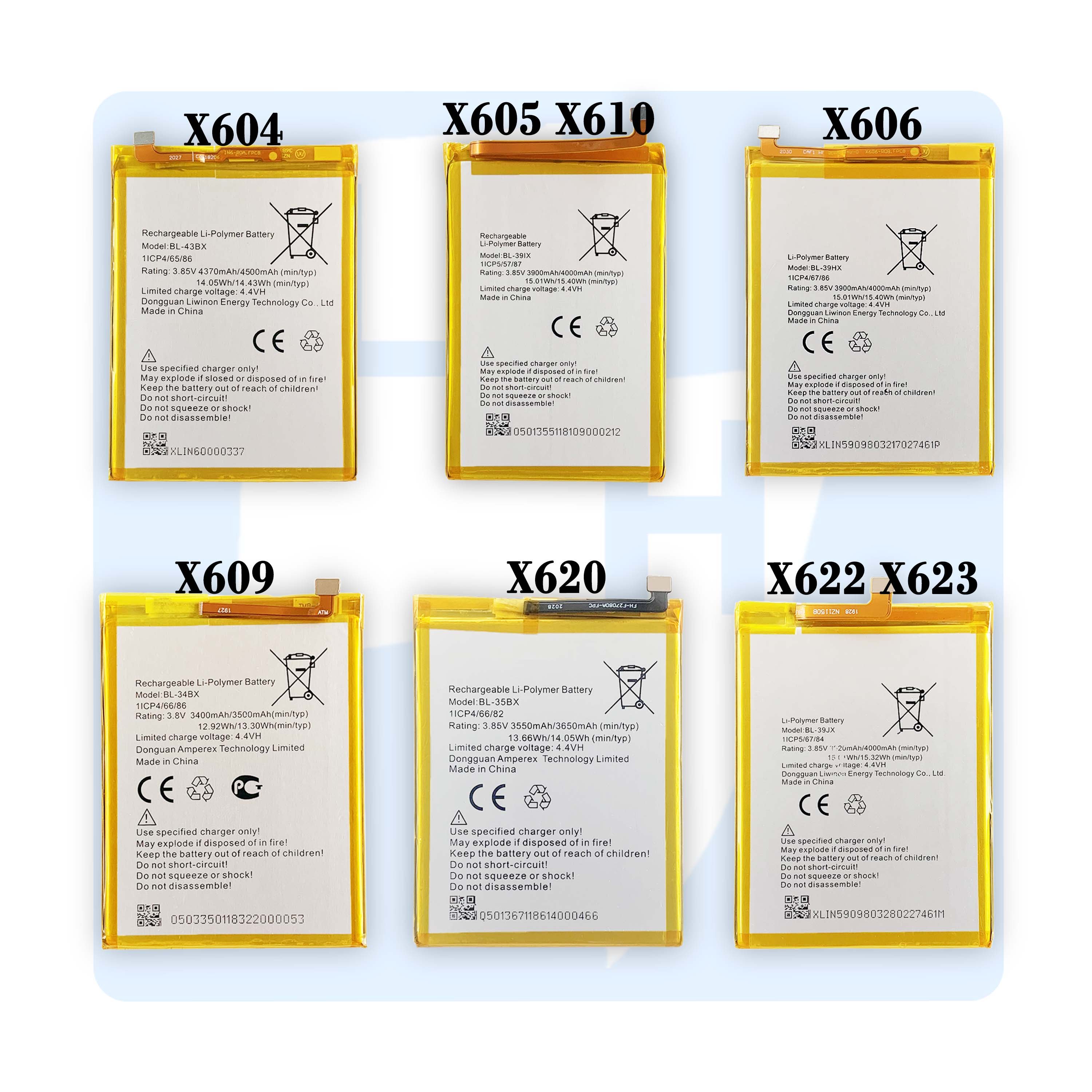 OEM High quality battery X610 X606 X609 X620 X622 X623 X624 X625 X626 X627 X650 X655 X656 cell phone battery for infinix X689