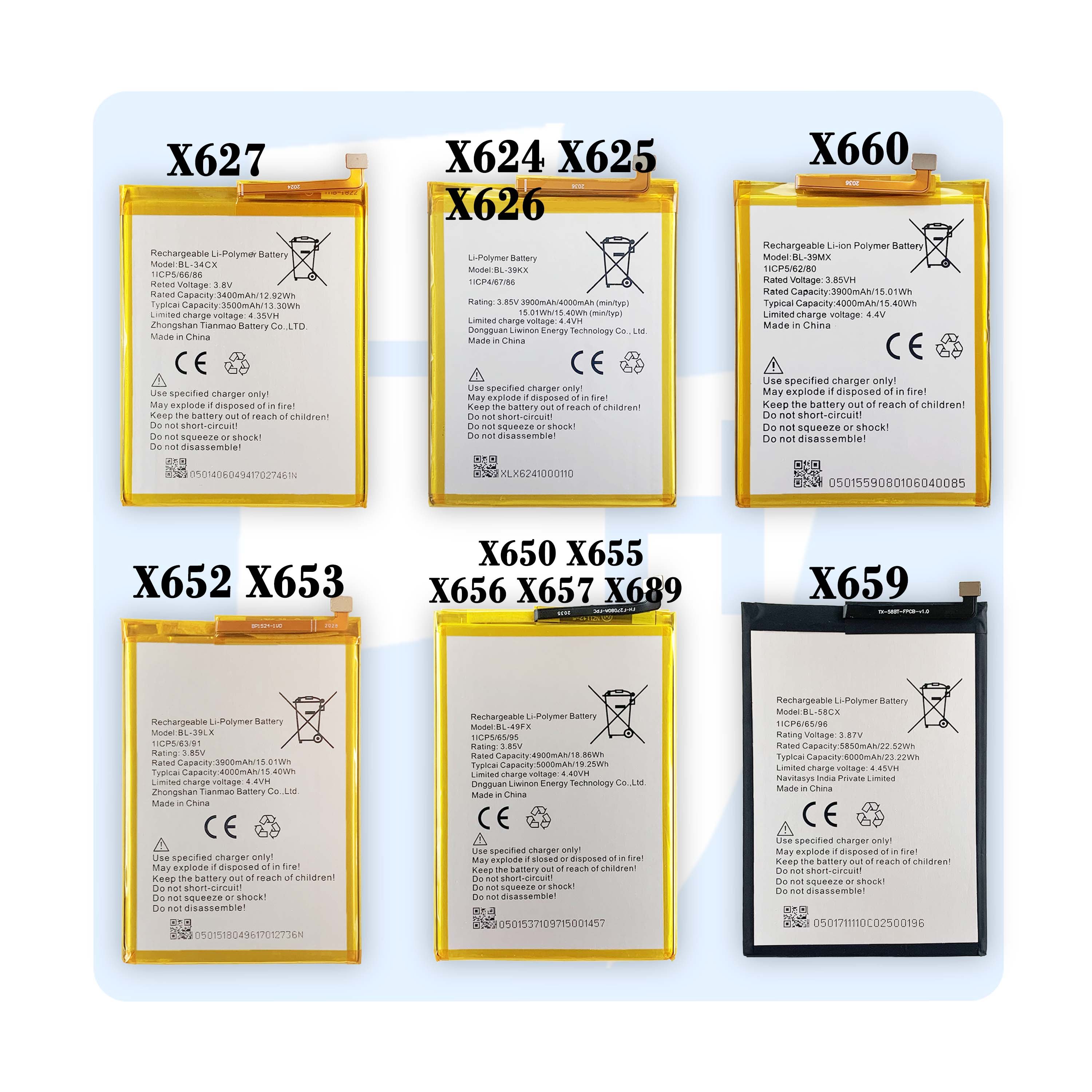 OEM High quality battery X610 X606 X609 X620 X622 X623 X624 X625 X626 X627 X650 X655 X656 cell phone battery for infinix X689