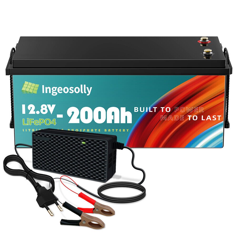 12V 200Ah Lithium LiFePO4 Battery Max 2560W Power Output 200A BMS Protection 6000+ Deep Cycles Perfect for Home