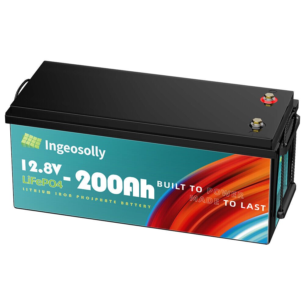 12V 200Ah Lithium LiFePO4 Battery Max 2560W Power Output 200A BMS Protection 6000+ Deep Cycles Perfect for Home