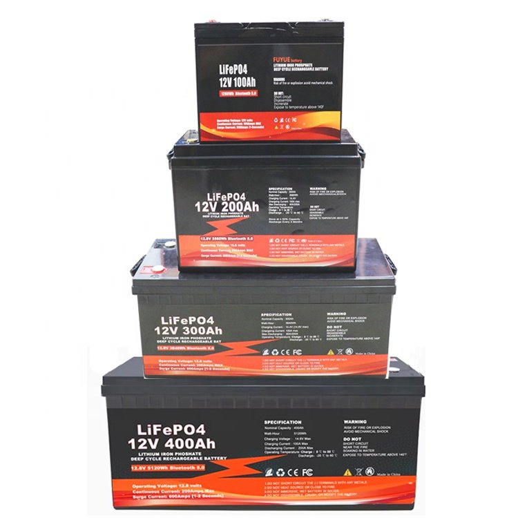 12V 280Ah Battery 6000 Cycles Rechargeable Lithium Ion Battery 12V 24V 48V 100Ah 200Ah 300Ah 400Ah LiFePO4 Battery Pack with BMS